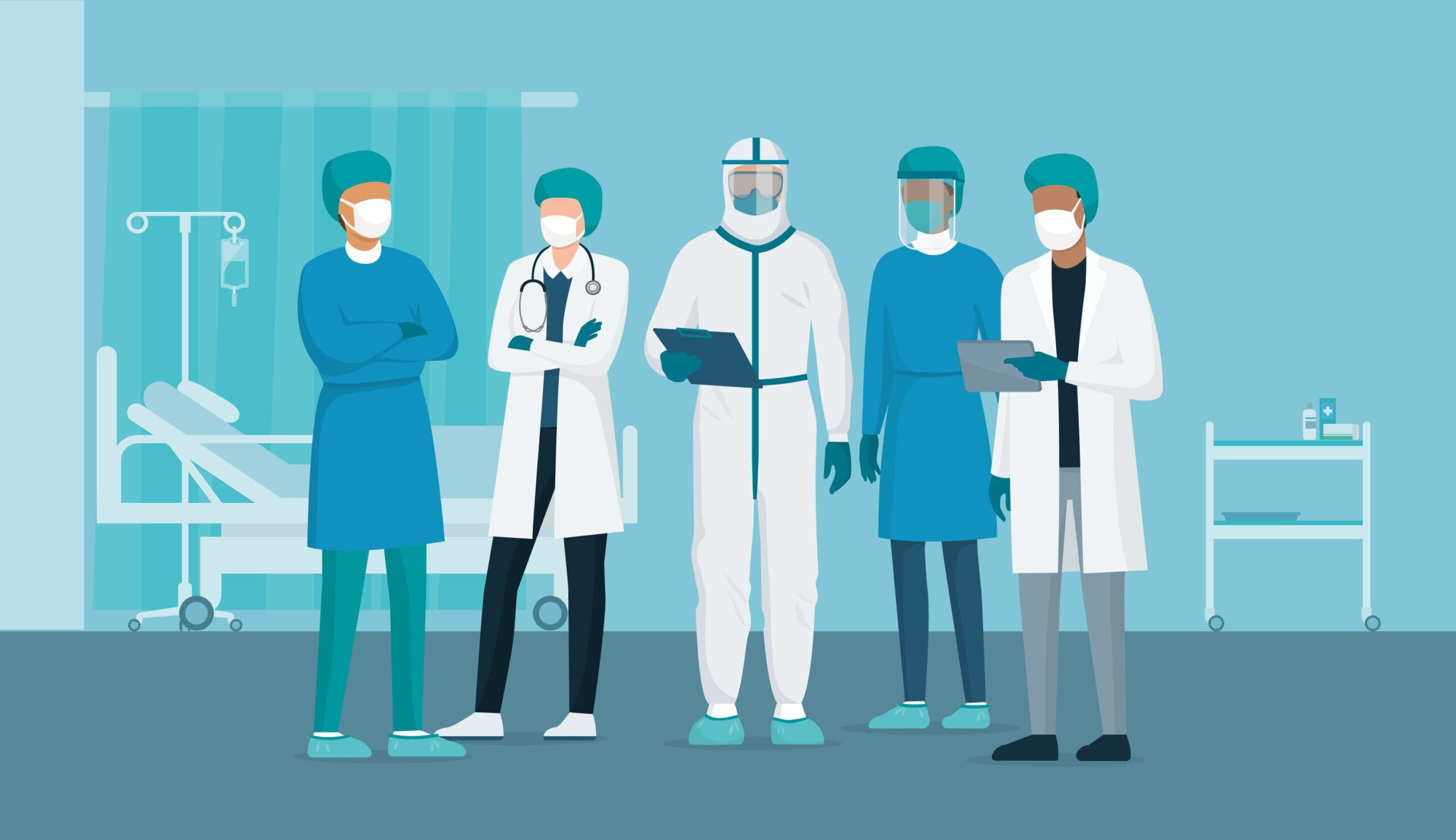 Preferred Employer Spotlight Thank you brave healthcare working in the hospitals and fighting the coronavirus outbreak, vector illustration